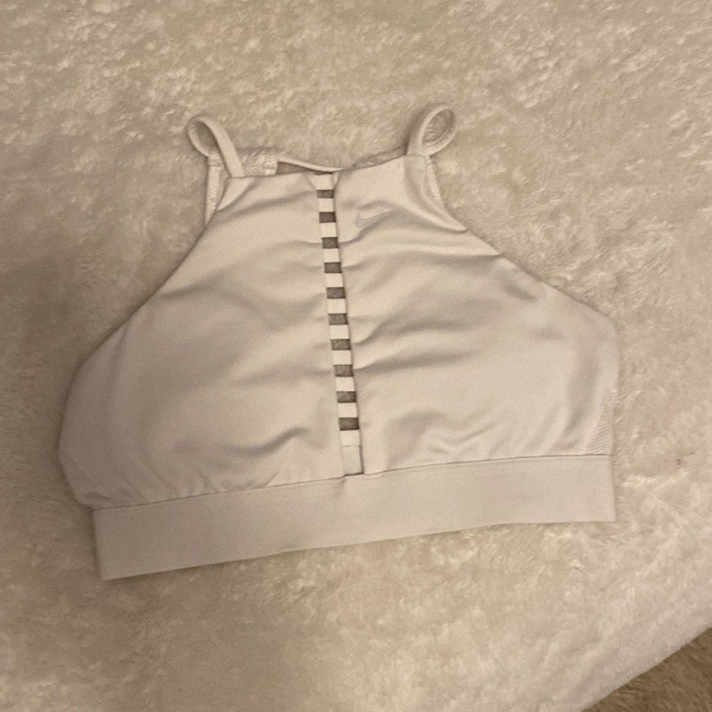 White Nike sports bra size small